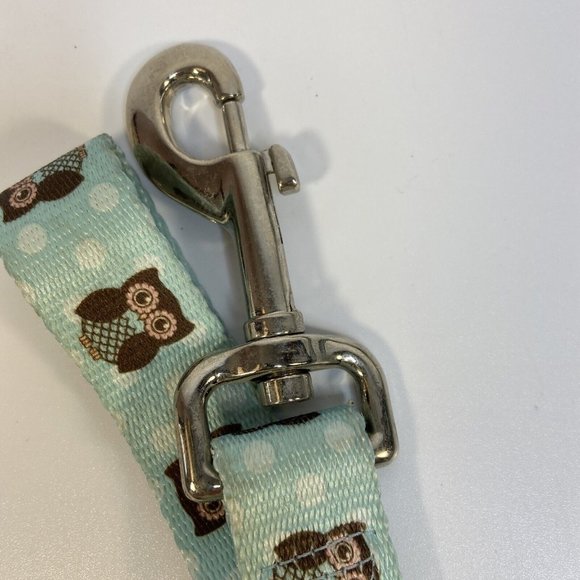 ZACK ZOEY Dog Leash 6ft Lead & Adjustable Collar Owl Aruba Blue Brown XL Cute - Picture 4 of 7